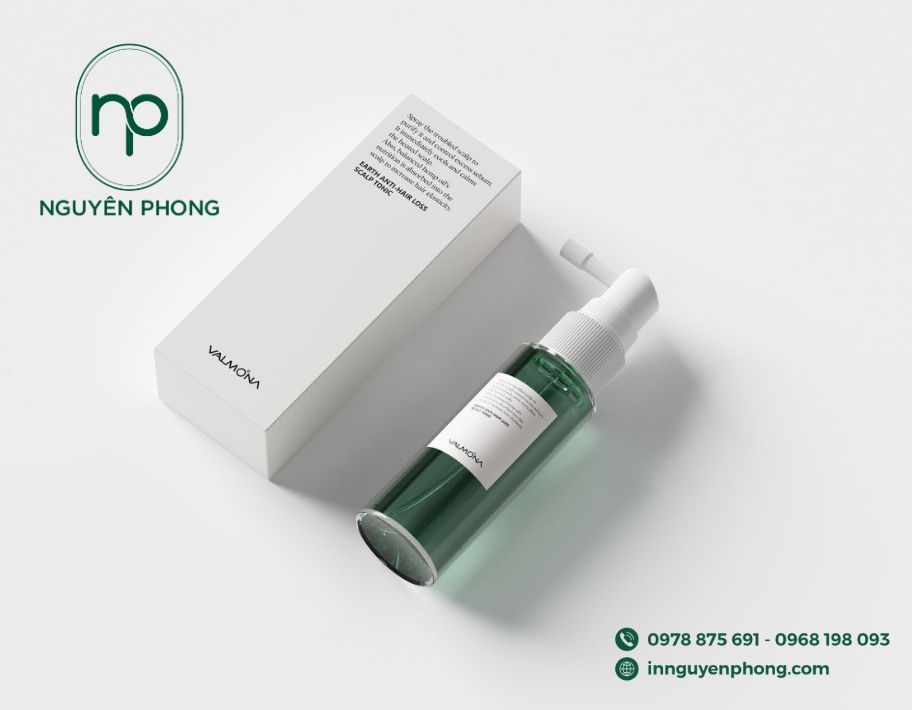 In hộp giấy đựng gel làm tóc tối giản